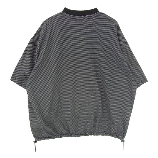 メルタム MTM-CS-0277-25-A BORDER BALLOON TEE S/S ボーダー ドローコード付き バルーン 半袖 Tシャツ カットソー ブラック系 2【中古】