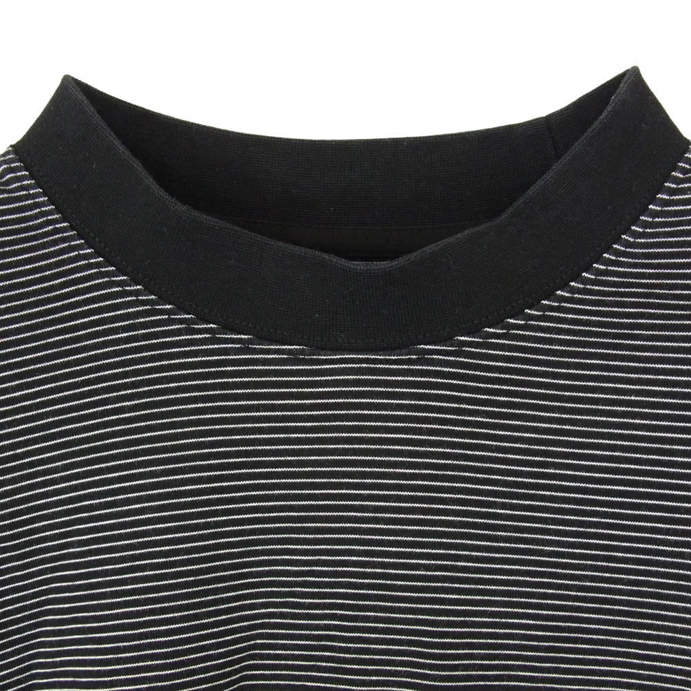 メルタム MTM-CS-0277-25-A BORDER BALLOON TEE S/S ボーダー ドローコード付き バルーン 半袖 Tシャツ カットソー ブラック系 2【中古】
