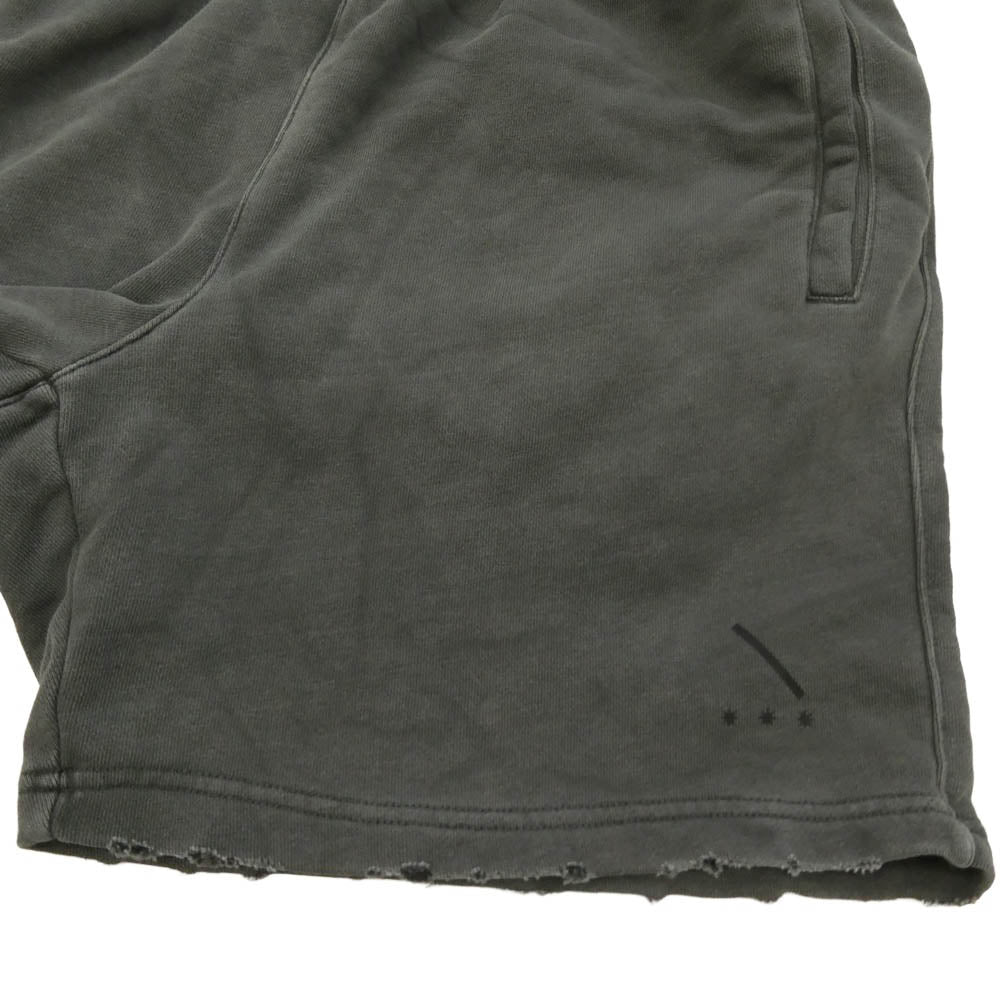 GDC ジーディーシー BBS-56130-A × SaturdaysNYC Damaged Austin Damaged Sweat Short Pants サタデイズニューヨーク スウェット ショートパンツ グレー系 M【中古】
