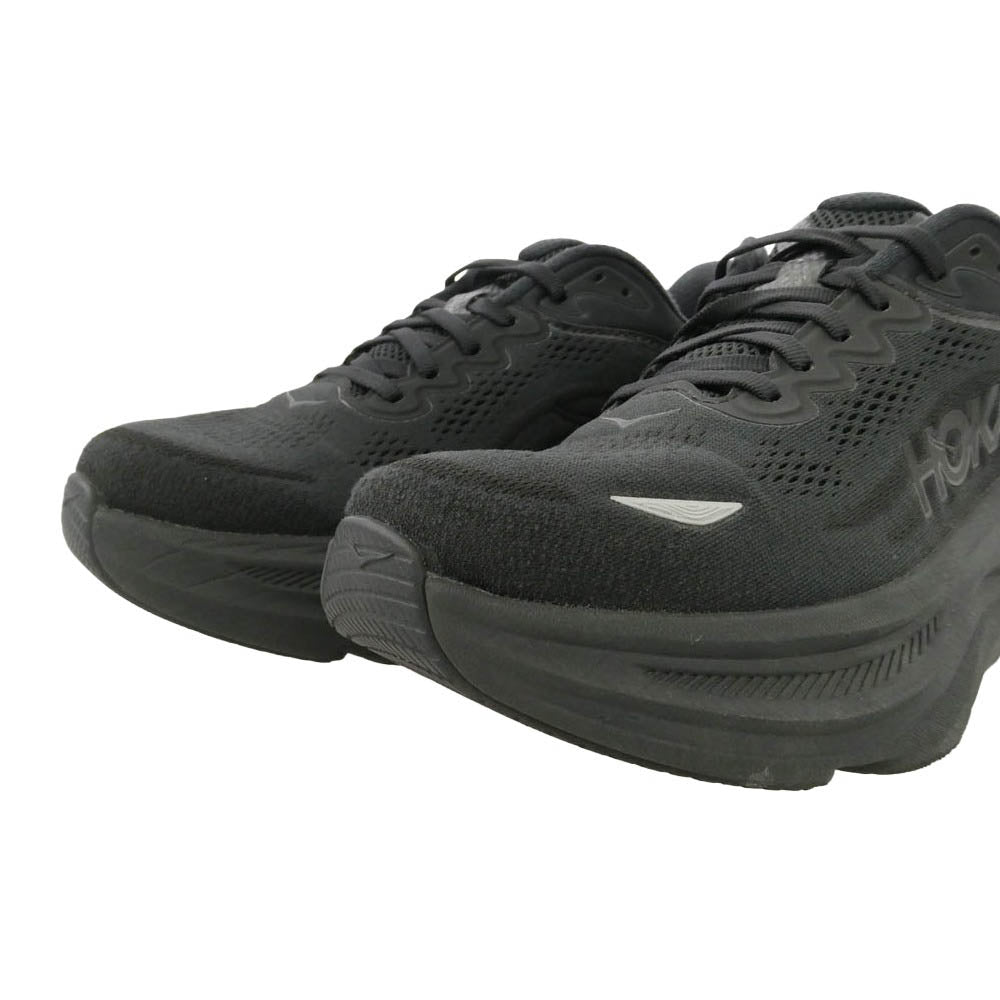 HOKA ONE ONE ホカ オネオネ 1162013 Bondi 9 Wide Black Black ボンダイ9 ワイド ブラック ブラック ランニングシューズ ローカットスニーカー ブラック系 26cm【中古】