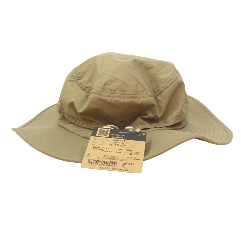 THE NORTH FACE ノースフェイス NN42531 Horizon Hat ホライズンハット メッシュ バケットハット 帽子 カーキ系 XL【美品】【中古】