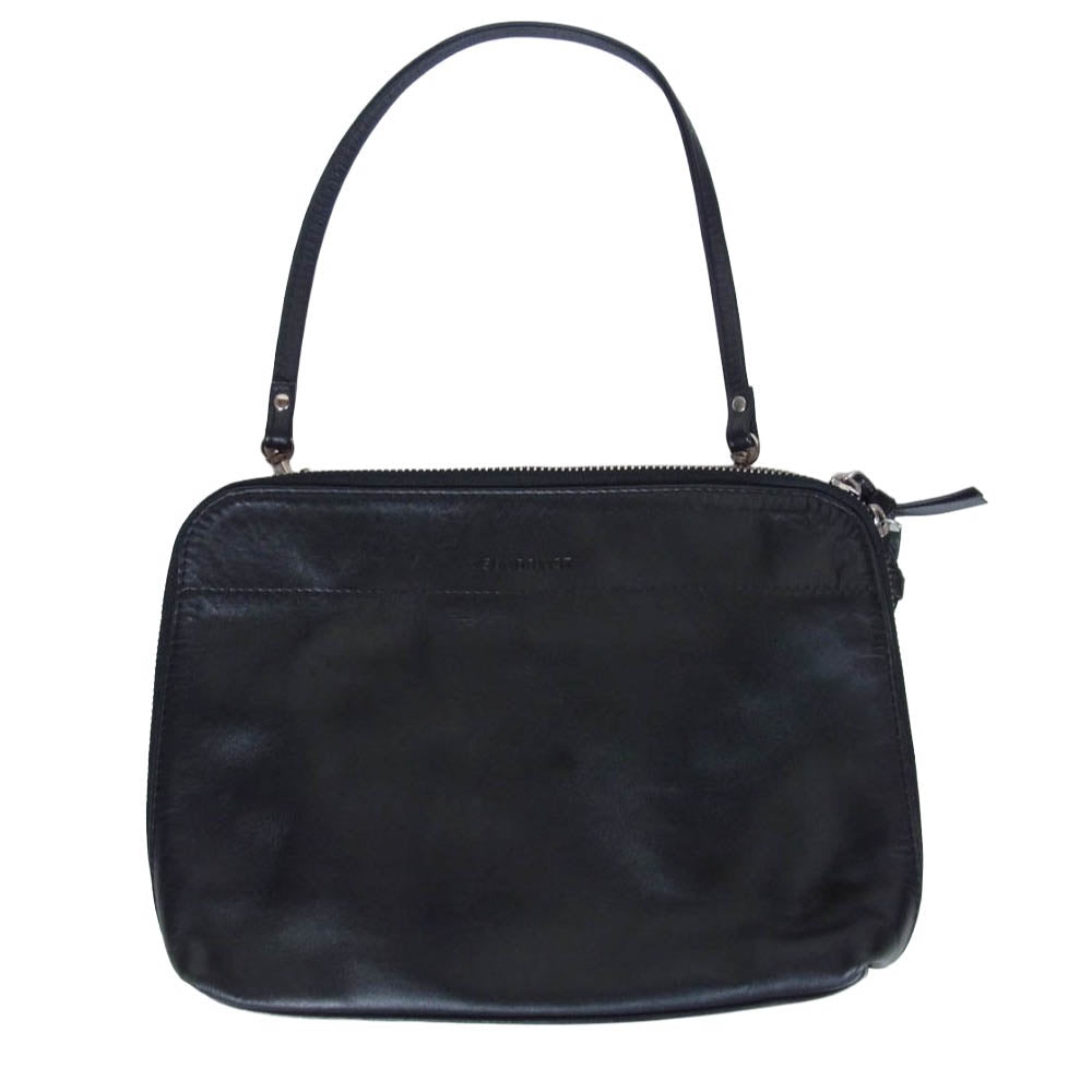サンドクヴィスト 2WAY レザー ハンドバッグ ショルダーバッグ ブラック系【中古】