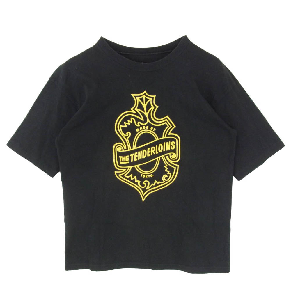 TENDERLOIN テンダーロイン T-TEE エンブレム ショートスリーブ 半袖 クルーネック 丸首 Tシャツ ブラック系 M【中古】