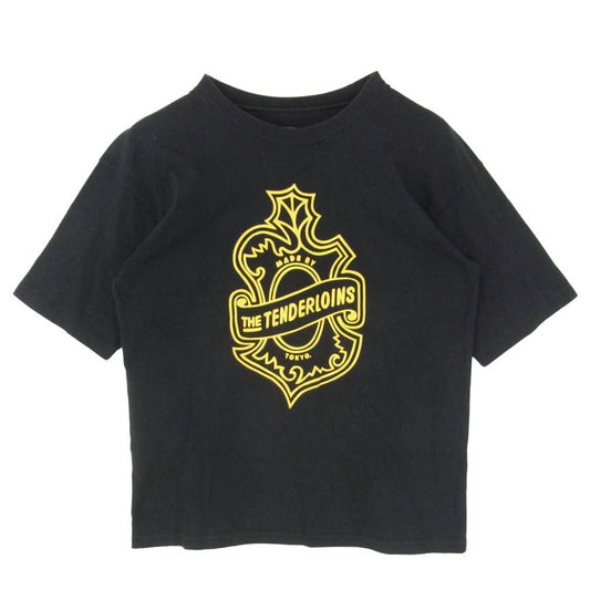 TENDERLOIN テンダーロイン T-TEE エンブレム ショートスリーブ 半袖 クルーネック 丸首 Tシャツ ブラック系 M【中古】