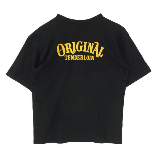 TENDERLOIN テンダーロイン T-TEE エンブレム ショートスリーブ 半袖 クルーネック 丸首 Tシャツ ブラック系 M【中古】