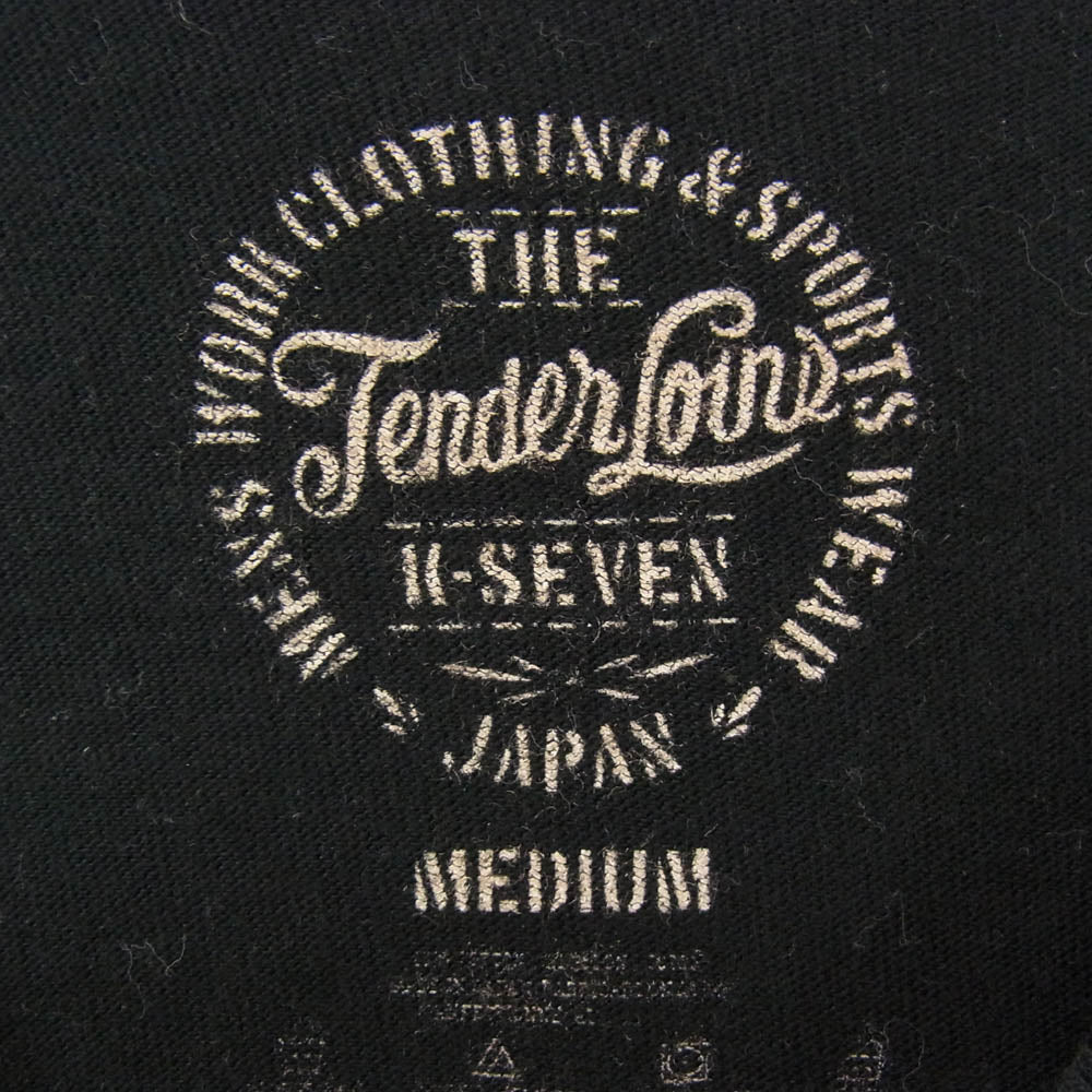 TENDERLOIN テンダーロイン T-TEE エンブレム ショートスリーブ 半袖 クルーネック 丸首 Tシャツ ブラック系 M【中古】