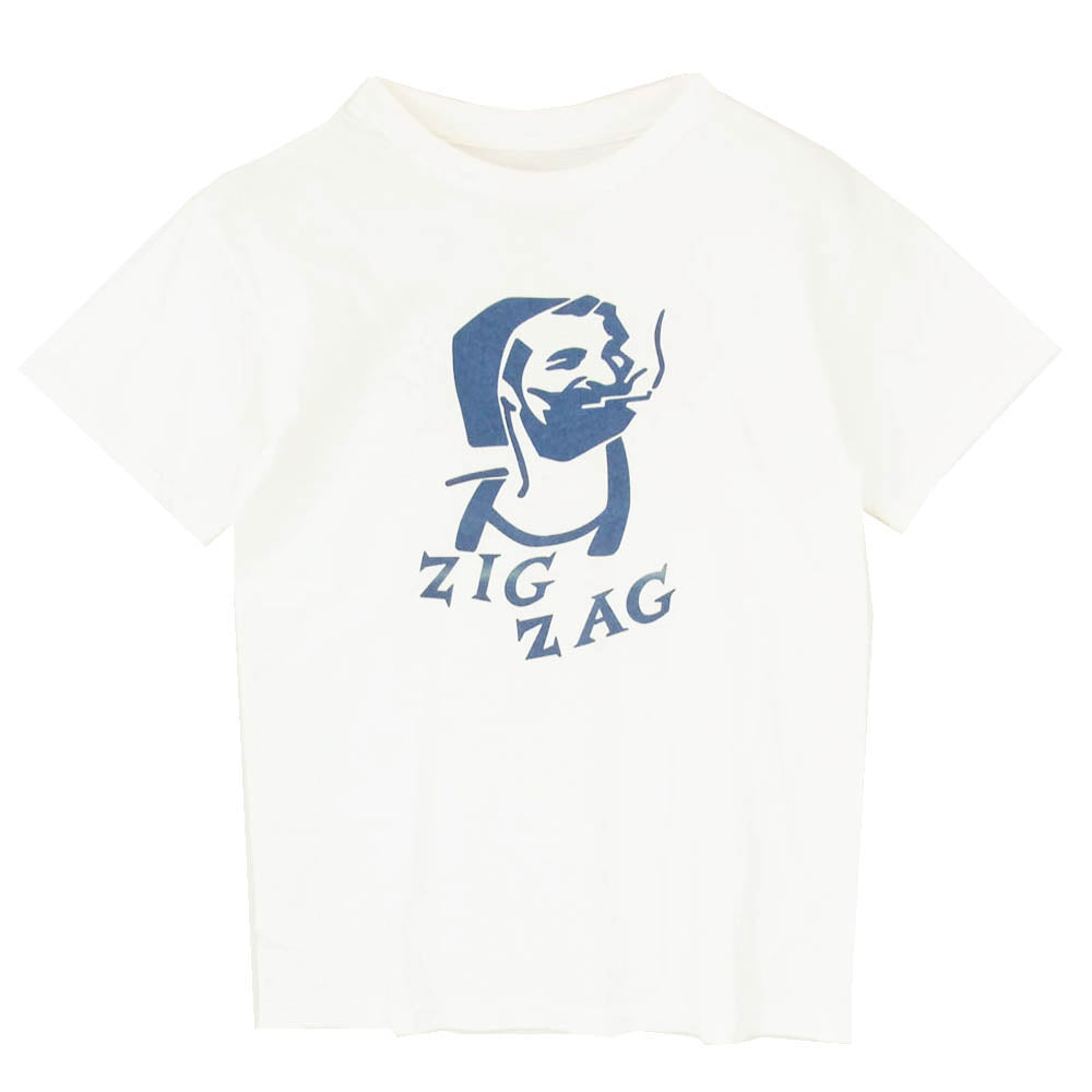 TENDERLOIN テンダーロイン T-TEE ZIG ZAG ジグザグプリント 半袖 ショートスリーブ クルーネック Tシャツ ホワイト系 S【中古】