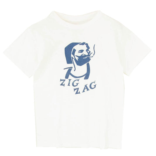 TENDERLOIN テンダーロイン T-TEE ZIG ZAG ジグザグプリント 半袖 ショートスリーブ クルーネック Tシャツ ホワイト系 S【中古】