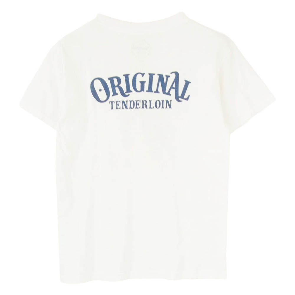 TENDERLOIN テンダーロイン T-TEE ZIG ZAG ジグザグプリント 半袖 ショートスリーブ クルーネック Tシャツ ホワイト系 S【中古】