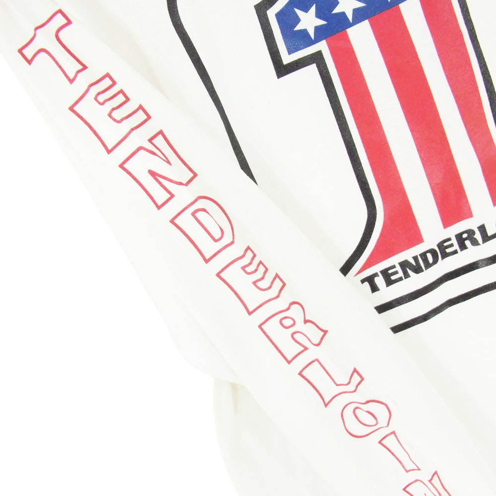 TENDERLOIN テンダーロイン T-TEE L/S NO1 長袖 ロングスリーブ 丸首 クルーネック プリント Tシャツ ホワイト系 S【中古】