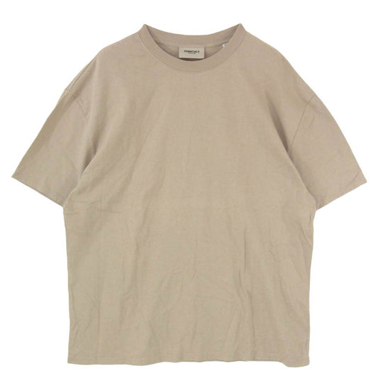 FEAR OF GOD フィアオブゴッド ESSENTIALS エッセンシャルズ ラバー バックプリント ロゴ Tシャツ 半袖 カットソー カーキ系 XL【中古】