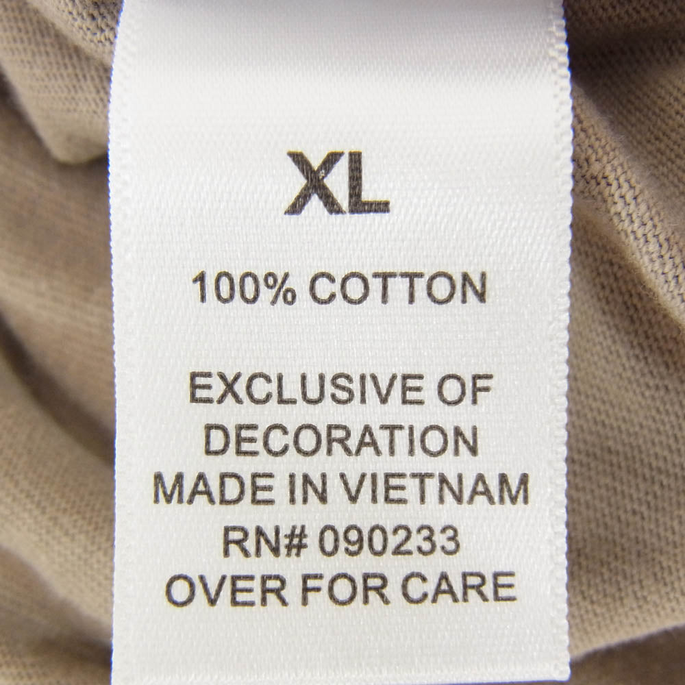 FEAR OF GOD フィアオブゴッド ESSENTIALS エッセンシャルズ ラバー バックプリント ロゴ Tシャツ 半袖 カットソー カーキ系 XL【中古】