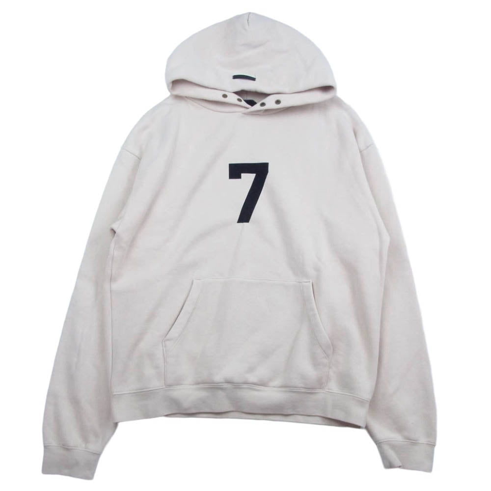 FEAR OF GOD フィアオブゴッド SEVENTH COLLECTION 7th Hoodie セブンス ナンバリング プルオーバー スウェット パーカー ベージュ系 S【中古】