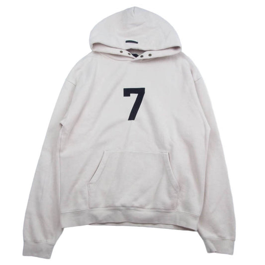 FEAR OF GOD フィアオブゴッド SEVENTH COLLECTION 7th Hoodie セブンス ナンバリング プルオーバー スウェット パーカー ベージュ系 S【中古】