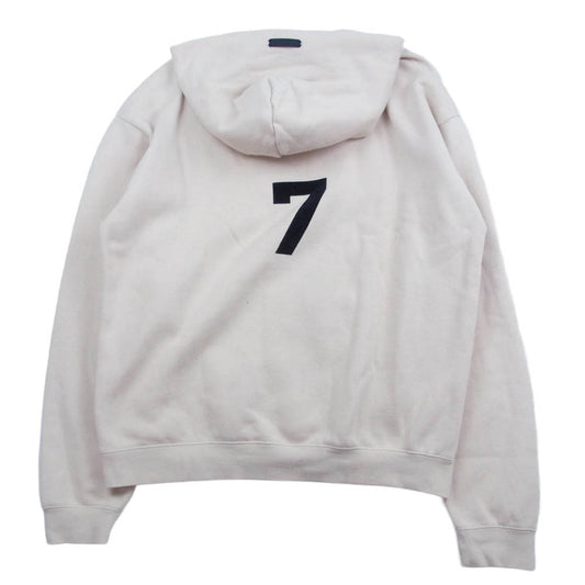 FEAR OF GOD フィアオブゴッド SEVENTH COLLECTION 7th Hoodie セブンス ナンバリング プルオーバー スウェット パーカー ベージュ系 S【中古】