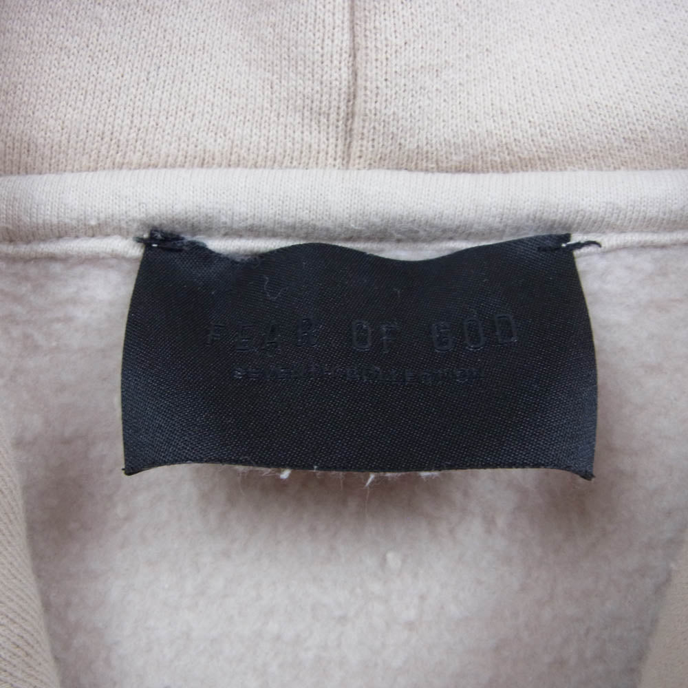 FEAR OF GOD フィアオブゴッド SEVENTH COLLECTION 7th Hoodie セブンス ナンバリング プルオーバー スウェット パーカー ベージュ系 S【中古】