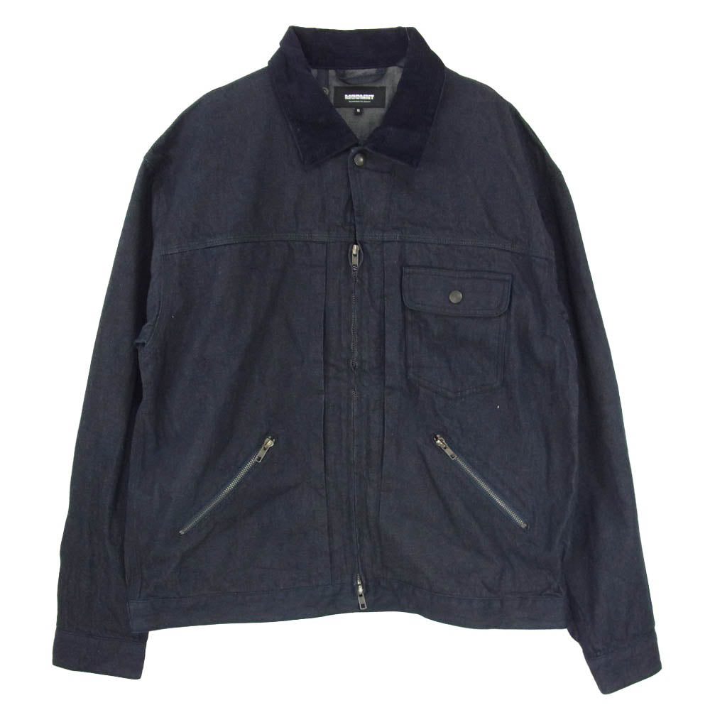 モドメント 25AW M2520-1A013F ZIP TRUCKER JKT ジップ トラッカー ジャケット 襟コーデュロイ デニムジャケット インディゴブルー系 S【美品】【中古】