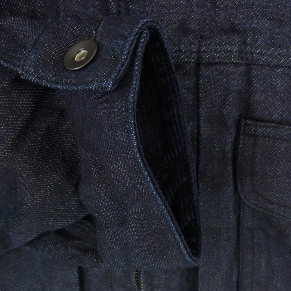 モドメント 25AW M2520-1A013F ZIP TRUCKER JKT ジップ トラッカー ジャケット 襟コーデュロイ デニムジャケット インディゴブルー系 S【美品】【中古】