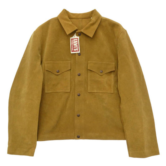 Levi's リーバイス 004AT-0000 BOB DYLAN COLLECTION LVC SUEDE TRUCKER GOLDEN RUSSE ボブ ディラン コレクション エルブイシー スエード トラッカー ゴールデン ラセット ジャケット ライトブラウン系 XL【美品】【中古】