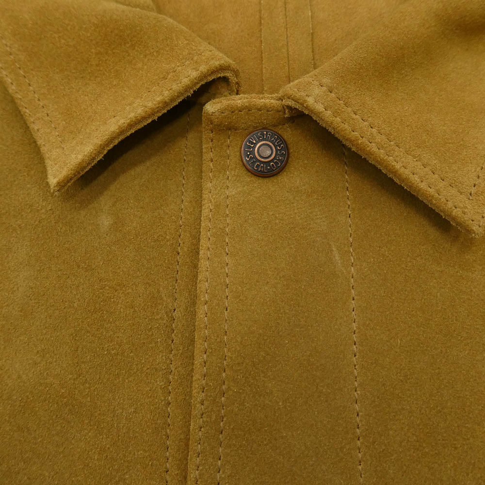 Levi's リーバイス 004AT-0000 BOB DYLAN COLLECTION LVC SUEDE TRUCKER GOLDEN RUSSE ボブ ディラン コレクション エルブイシー スエード トラッカー ゴールデン ラセット ジャケット ライトブラウン系 XL【美品】【中古】