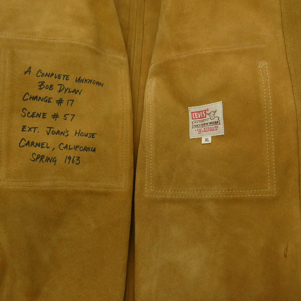 Levi's リーバイス 004AT-0000 BOB DYLAN COLLECTION LVC SUEDE TRUCKER GOLDEN RUSSE ボブ ディラン コレクション エルブイシー スエード トラッカー ゴールデン ラセット ジャケット ライトブラウン系 XL【美品】【中古】