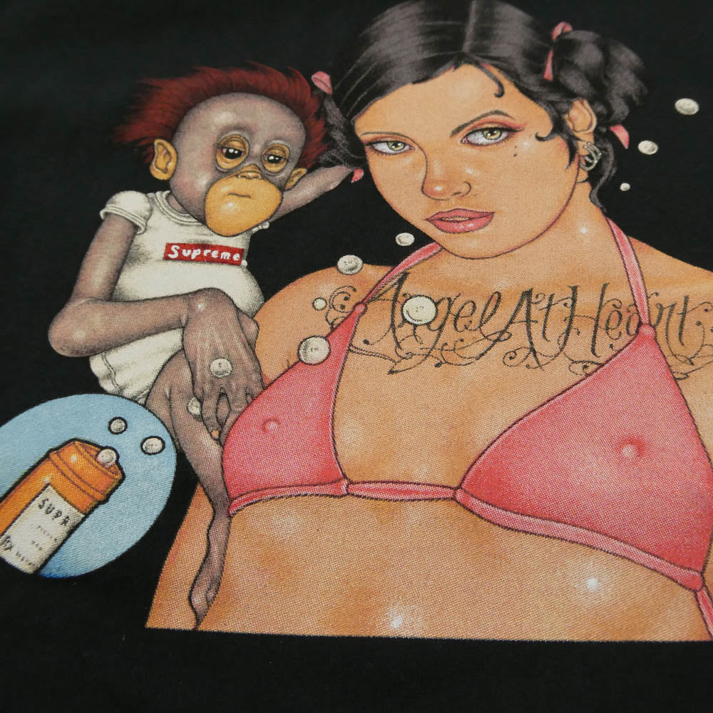 Supreme シュプリーム 25AW Angel Tee エンジェル 半袖 Tシャツ ブラック系 XL【極上美品】【中古】