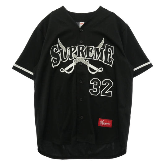 Supreme シュプリーム 25AW Swords Baseball Jersey ソーズ ベースボール ジャージー 半袖 シャツ ブラック系 L【極上美品】【中古】