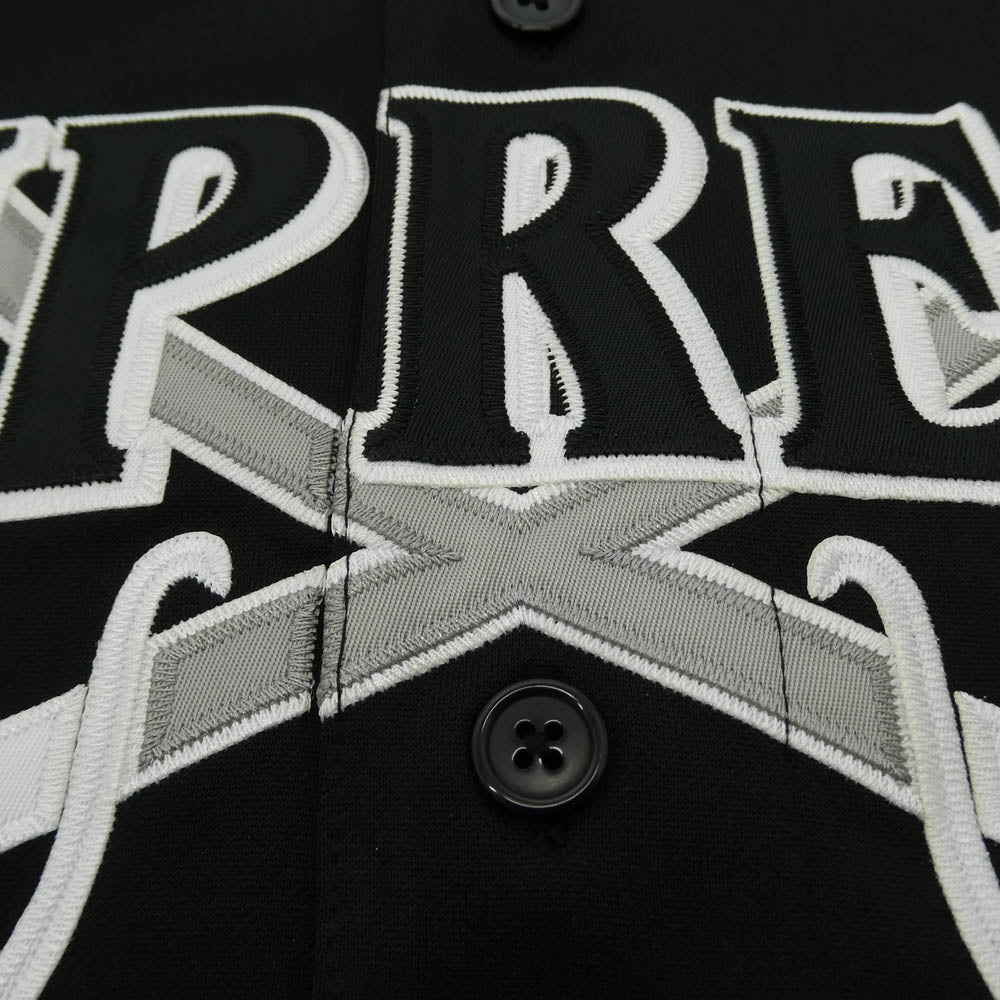 Supreme シュプリーム 25AW Swords Baseball Jersey ソーズ ベースボール ジャージー 半袖 シャツ ブラック系 L【極上美品】【中古】