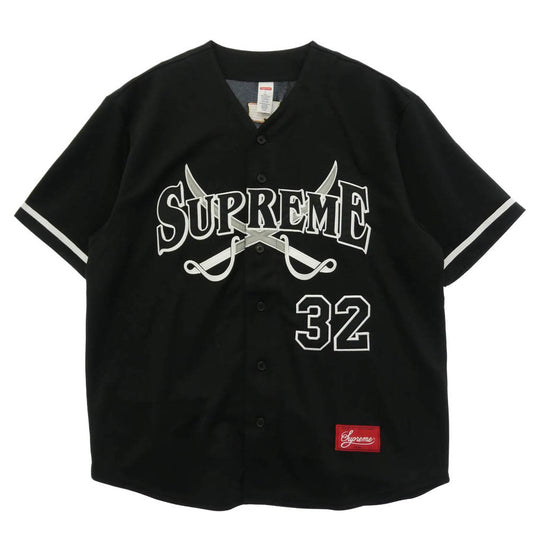 Supreme シュプリーム 25AW Swords Baseball Jersey ソーズ ベースボール ジャージー 半袖 シャツ ブラック系 L【極上美品】【中古】