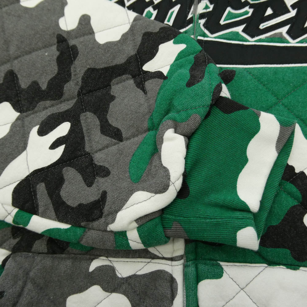 Supreme シュプリーム 25AW Quilted Zip Up Hooded Sweatshirt キルティング ジップアップ フーデッド スウェットシャツ ジップパーカー フーディー グリーン系 L【極上美品】【中古】