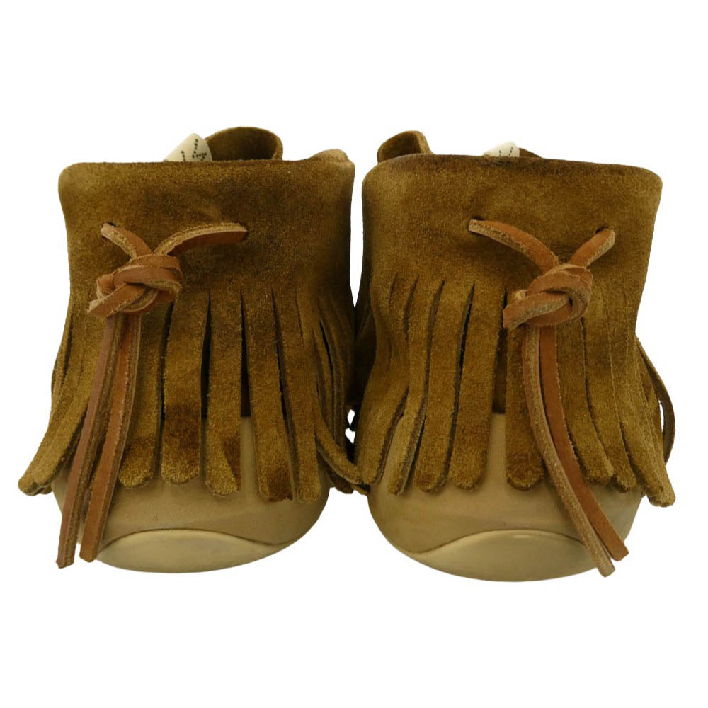 VISVIM ビズビム 0122102002002 KUIVA SHAMAN FOLK クイーバ シャーマン フォーク スエード レザー ローカットスニーカー ライトブラウン系 US8【中古】