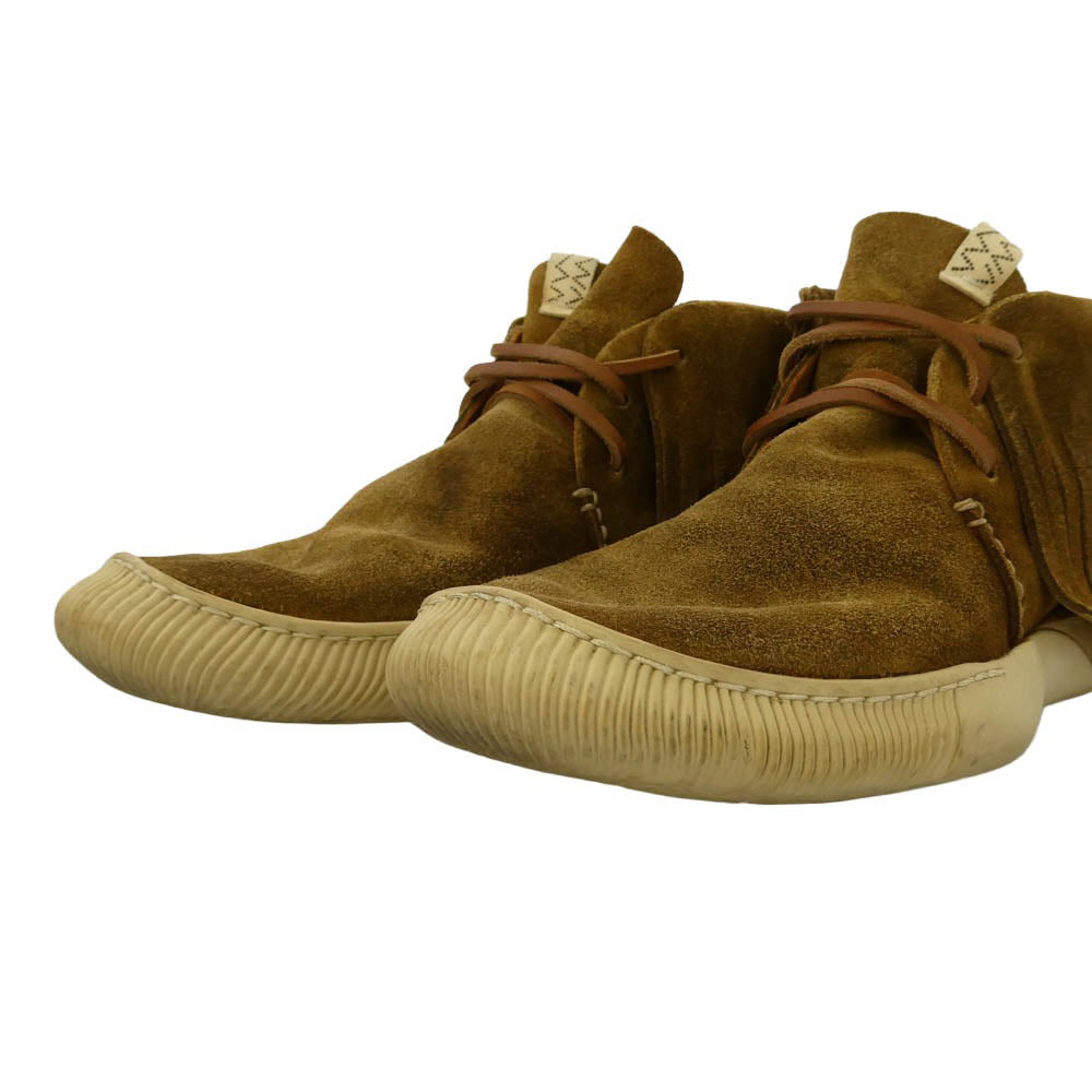 VISVIM ビズビム 0122102002002 KUIVA SHAMAN FOLK クイーバ シャーマン フォーク スエード レザー ローカットスニーカー ライトブラウン系 US8【中古】