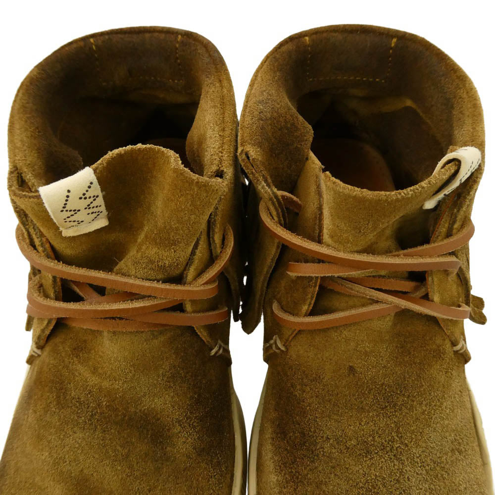 VISVIM ビズビム 0122102002002 KUIVA SHAMAN FOLK クイーバ シャーマン フォーク スエード レザー ローカットスニーカー ライトブラウン系 US8【中古】