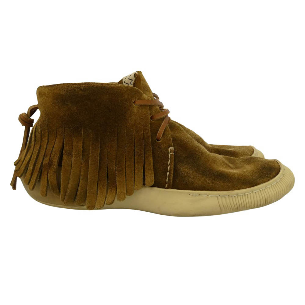 VISVIM ビズビム 0122102002002 KUIVA SHAMAN FOLK クイーバ シャーマン フォーク スエード レザー ローカットスニーカー ライトブラウン系 US8【中古】