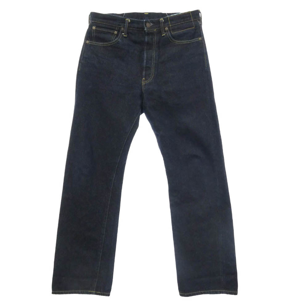 VISVIM ビズビム 21SS 0121105005001 01 RAW SOCIAL SCULPTURE DENIM ロウ ソーシャル スカルプチャー デニム パンツ インディゴブルー系 W34【中古】