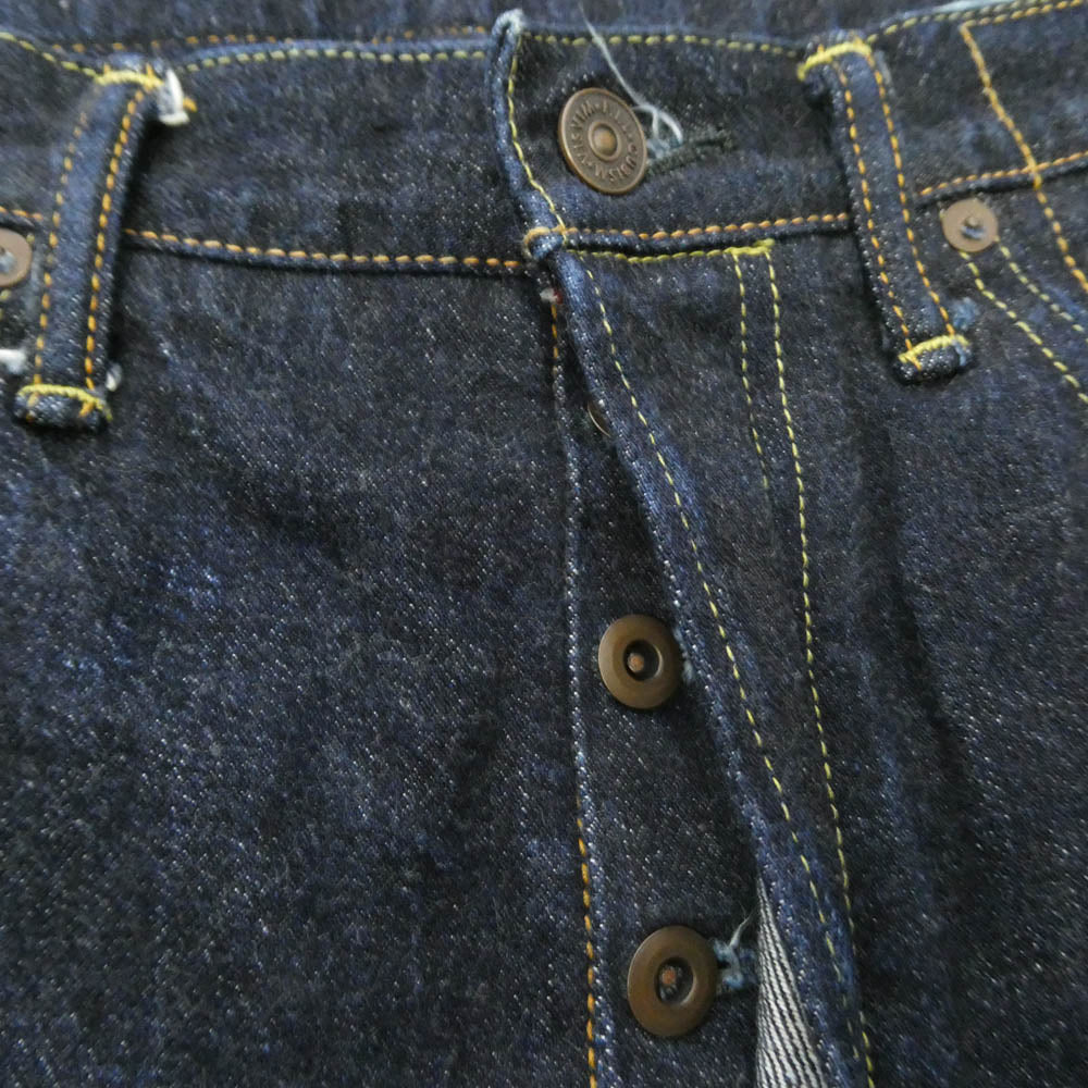 VISVIM ビズビム 21SS 0121105005001 01 RAW SOCIAL SCULPTURE DENIM ロウ ソーシャル スカルプチャー デニム パンツ インディゴブルー系 W34【中古】