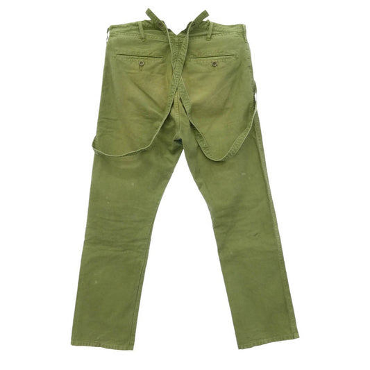 VISVIM ビズビム 21SS 0121105008005 TRAVAILLER BRACES PANTS DMGD トラバイエ ブレーシス ダメージ パンツ グリーン系 1【中古】