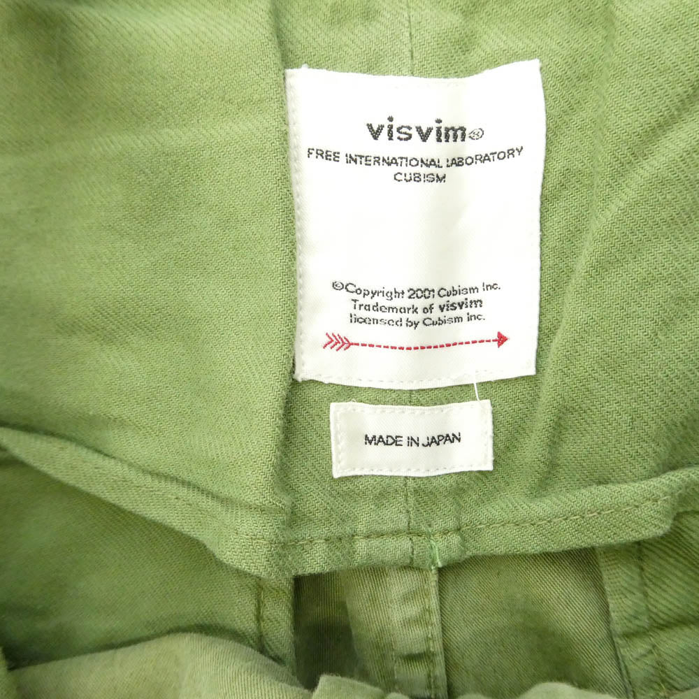 VISVIM ビズビム 21SS 0121105008005 TRAVAILLER BRACES PANTS DMGD トラバイエ ブレーシス ダメージ パンツ グリーン系 1【中古】