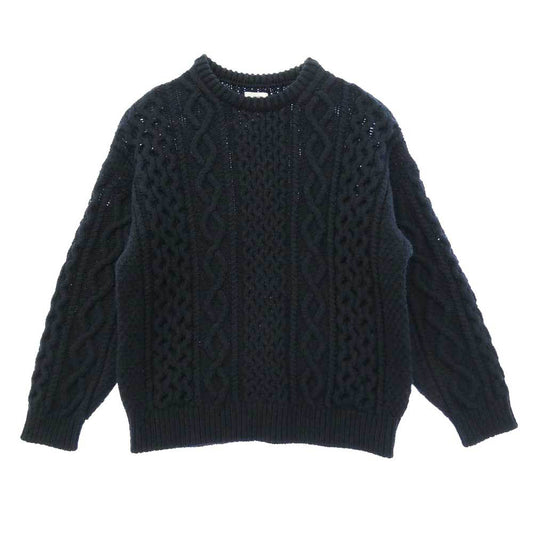 VISVIM ビズビム 21AW 0121405012002 AMPLUS CREW KNIT L/S アンプラス クルー ニット ロングスリーブ セーター ネイビー系 2【中古】