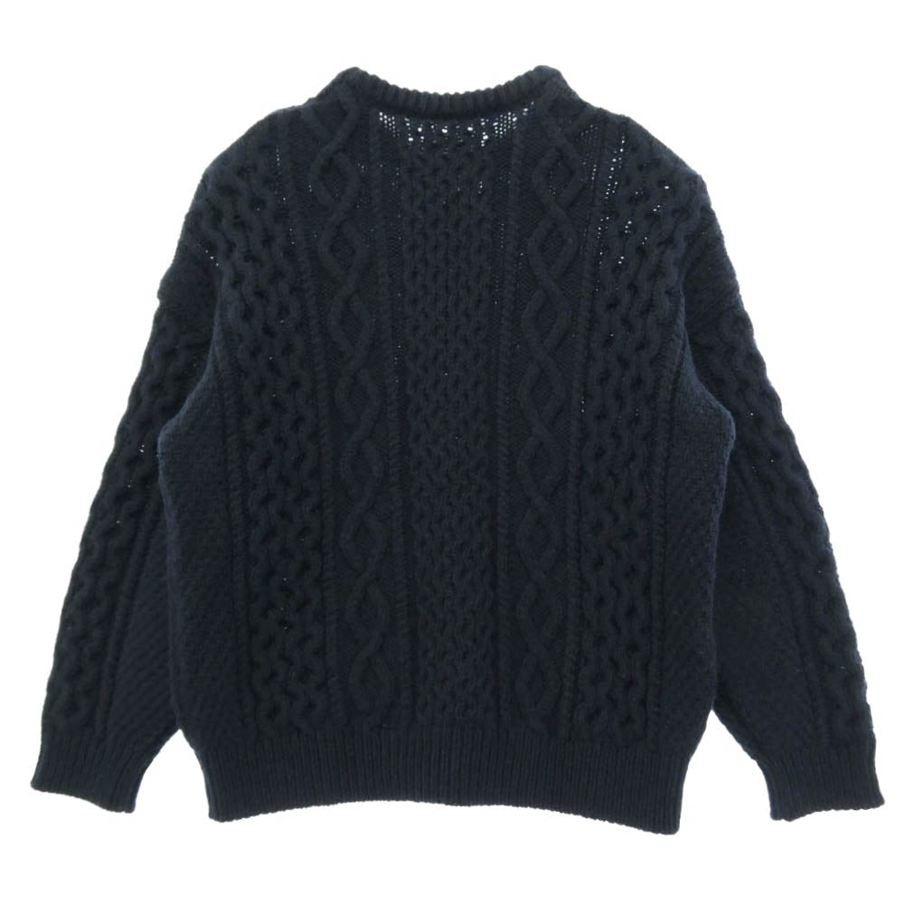 VISVIM ビズビム 21AW 0121405012002 AMPLUS CREW KNIT L/S アンプラス クルー ニット ロングスリーブ セーター ネイビー系 2【中古】