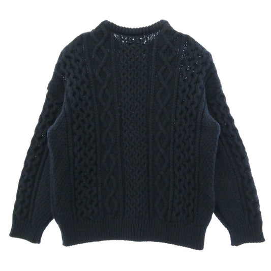 VISVIM ビズビム 21AW 0121405012002 AMPLUS CREW KNIT L/S アンプラス クルー ニット ロングスリーブ セーター ネイビー系 2【中古】