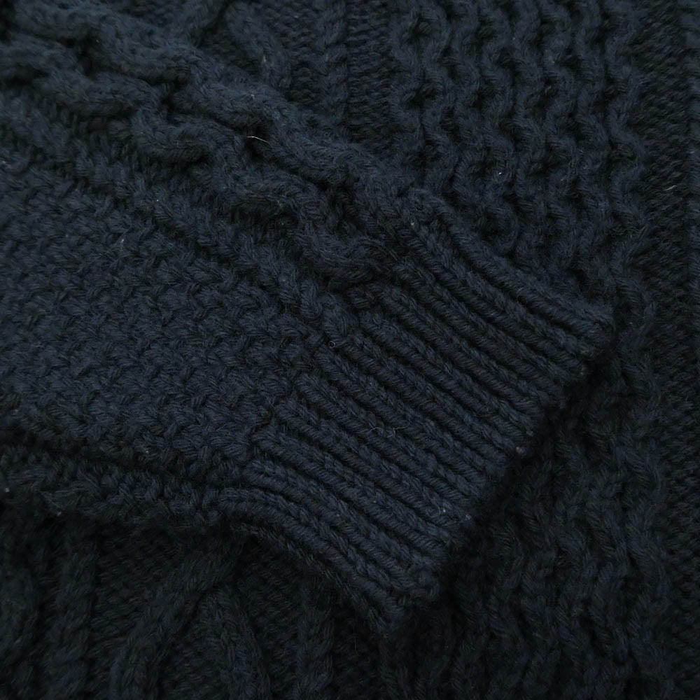 VISVIM ビズビム 21AW 0121405012002 AMPLUS CREW KNIT L/S アンプラス クルー ニット ロングスリーブ セーター ネイビー系 2【中古】