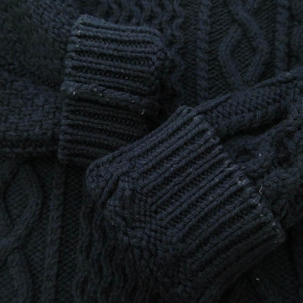 VISVIM ビズビム 21AW 0121405012002 AMPLUS CREW KNIT L/S アンプラス クルー ニット ロングスリーブ セーター ネイビー系 2【中古】