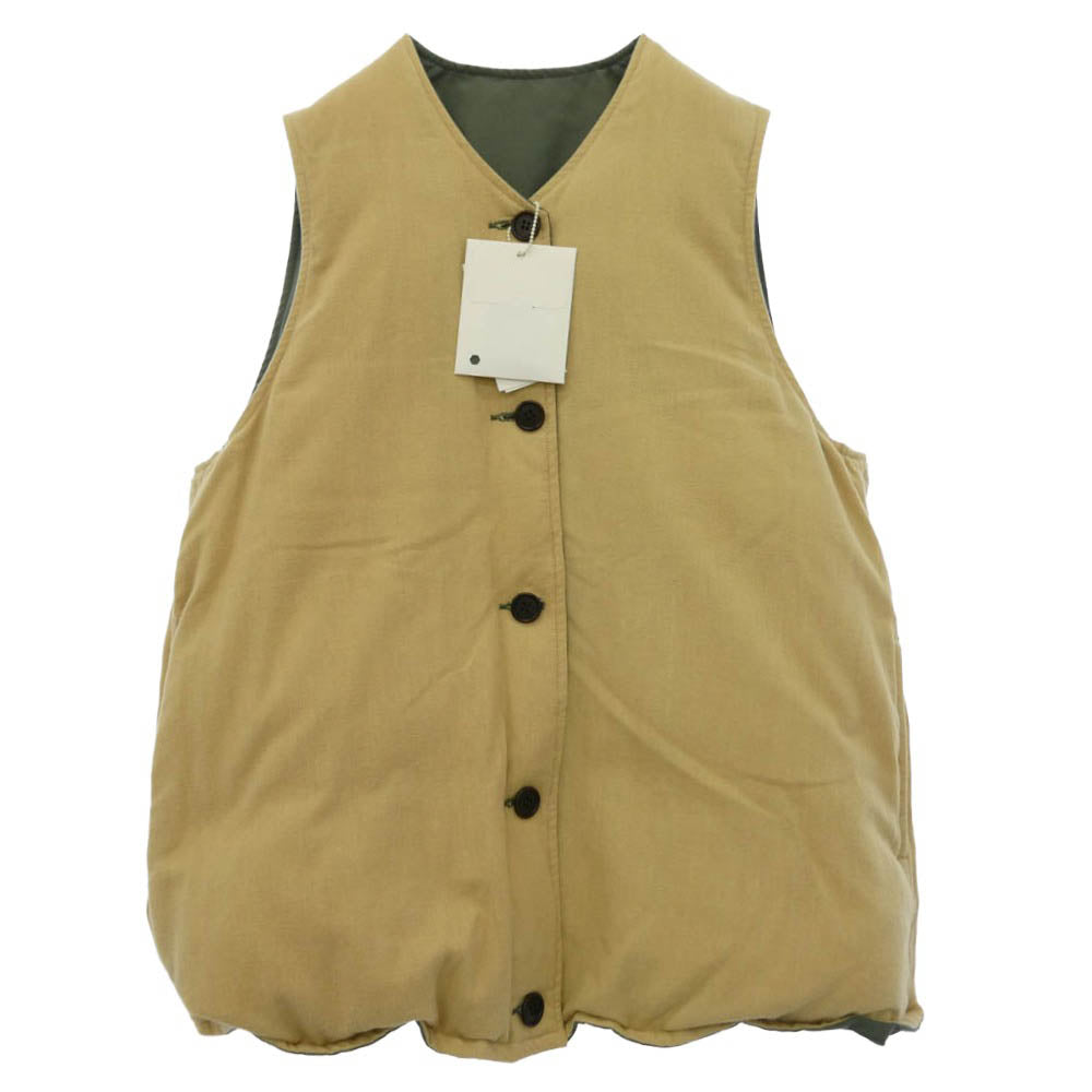 VISVIM ビズビム 21SS 0121105013004 KORA DOWN VEST リバーシブル コラ ダウンベスト ベージュ系 カーキ系 2【中古】