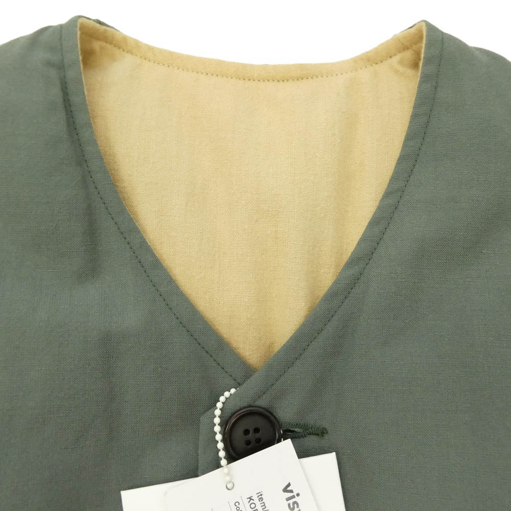 VISVIM ビズビム 21SS 0121105013004 KORA DOWN VEST リバーシブル コラ ダウンベスト ベージュ系 カーキ系 2【中古】