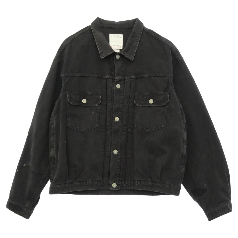 VISVIM ビズビム 22SS 0122105013024 101XX JKT CRASH DRY PIQUE ダブルエックス ジャケット クラッシュ ドライ ピケ デニム ジャケット ダークブラウン系 2【中古】