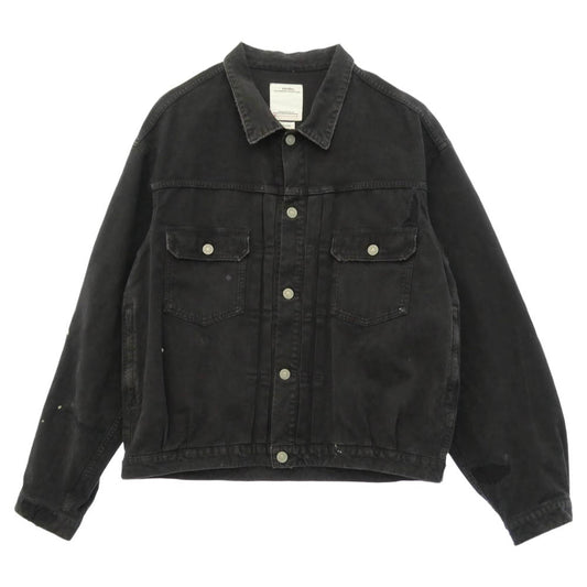 VISVIM ビズビム 22SS 0122105013024 101XX JKT CRASH DRY PIQUE ダブルエックス ジャケット クラッシュ ドライ ピケ デニム ジャケット ダークブラウン系 2【中古】