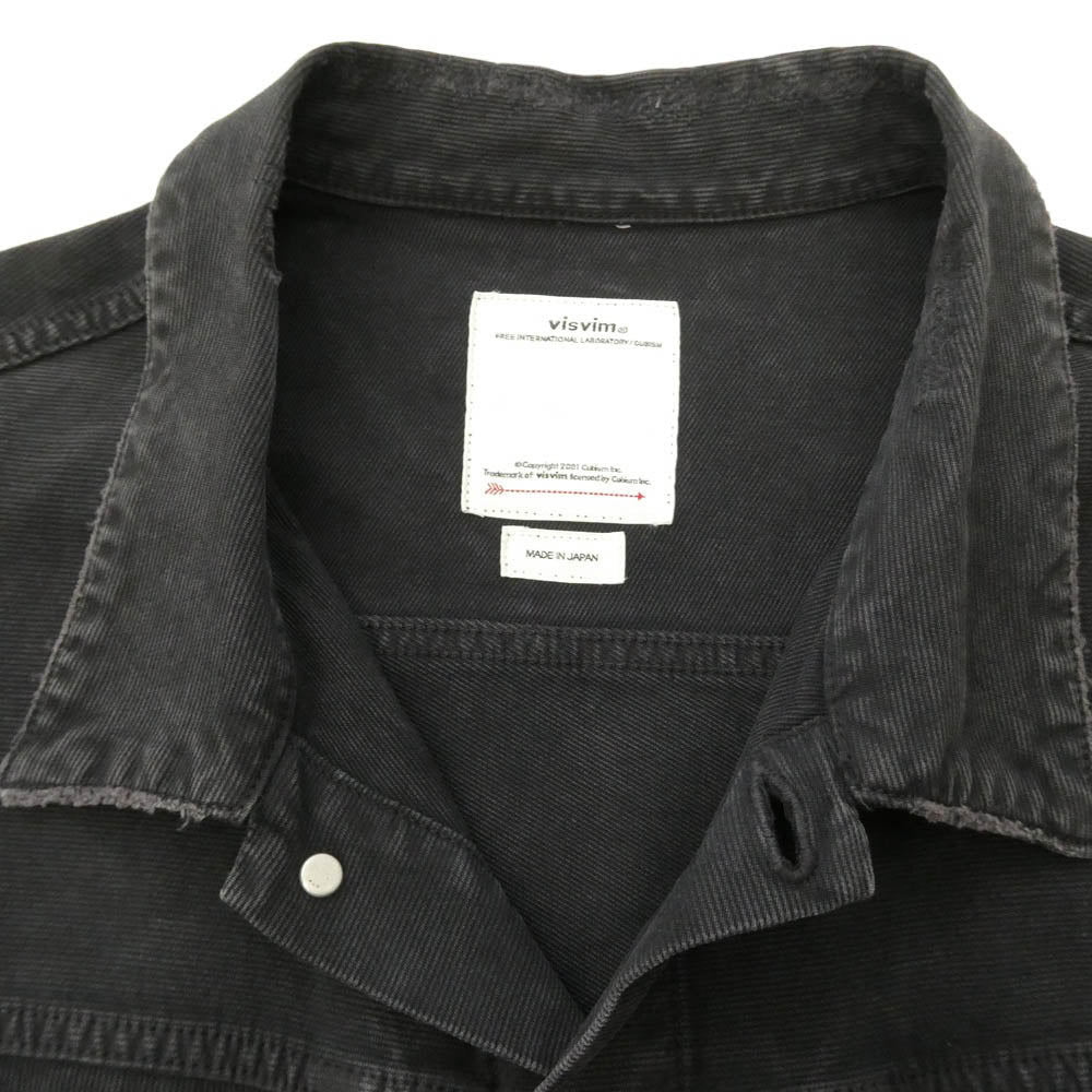 VISVIM ビズビム 22SS 0122105013024 101XX JKT CRASH DRY PIQUE ダブルエックス ジャケット クラッシュ ドライ ピケ デニム ジャケット ダークブラウン系 2【中古】