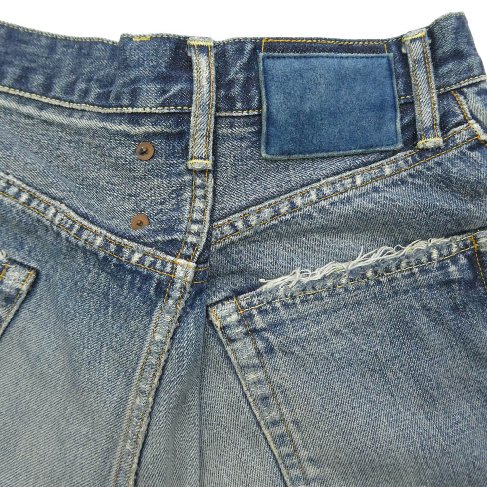 VISVIM ビズビム 22SS 0122105005017 SS JOURNEYMAN PANTS TACKED DMGD エスエス ジャーニーマン タックト ダメージ パンツ インディゴブルー系 1【中古】