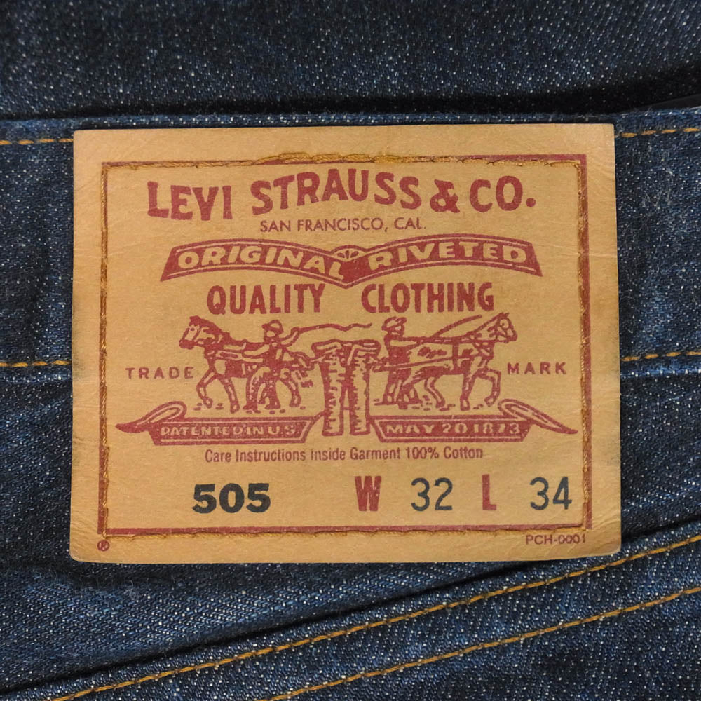 Levi's リーバイス 505-0300 ボタン裏J41刻印 日本製 ジップフライ デニムパンツ ジーンズ インディゴブルー系 32【中古】